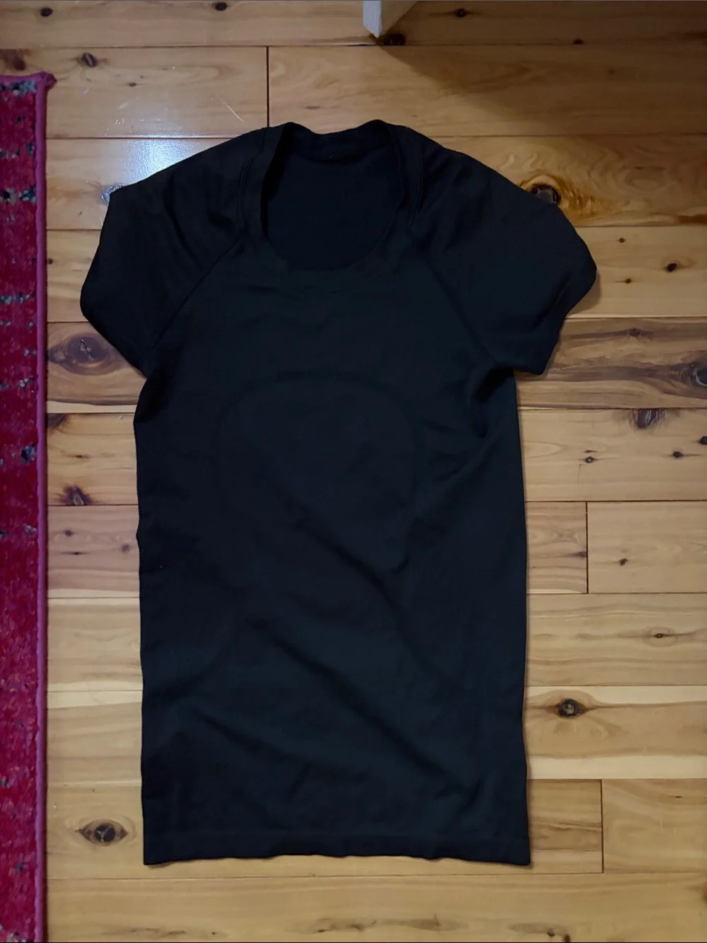 lululemon athletica Black Scoop-Neck Short Sleeve Tee